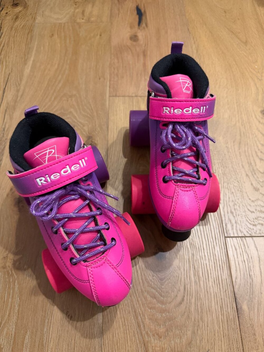 Riedell Girls Quad Dart Ombr Roller Speed Skates Size 3